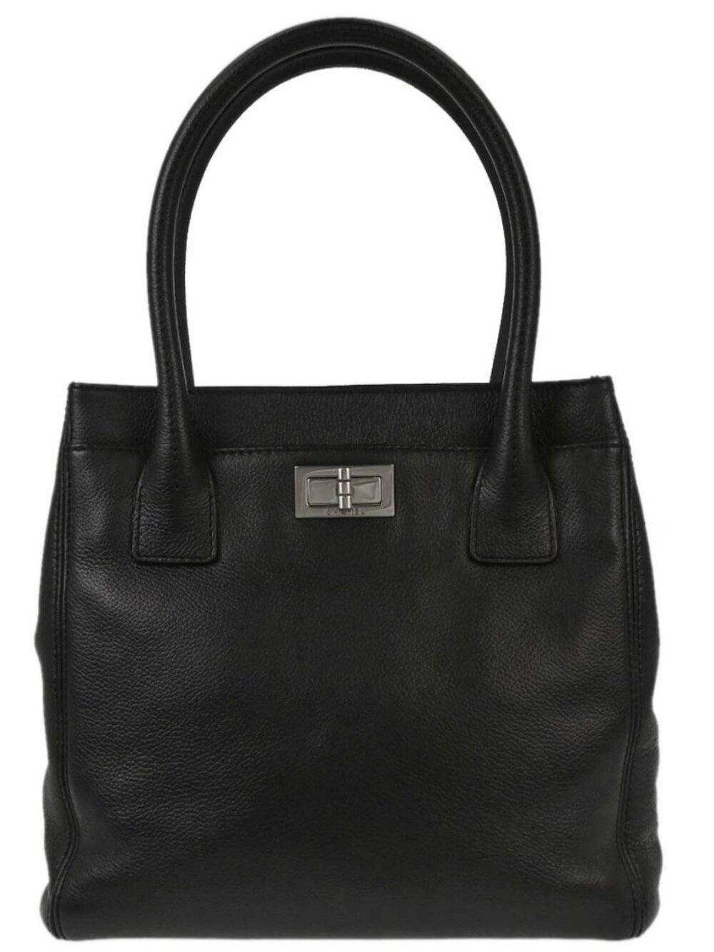 Chanel Black Calfskin Mademoiselle Lock Executive